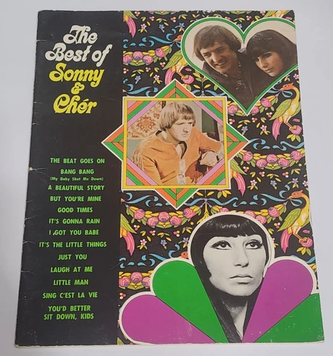 The Best of Sonny & Cher Songbook Vintage 1967 Guitar Piano Vocal Music 13 Songs