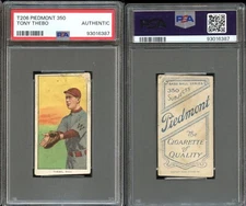 T206 Tony Thebo Southern Leaguer ~~ PSA Authentic sharp ~~ Piedmont 350 SL back