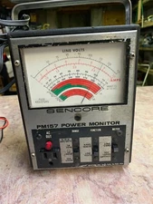 Sencore Model PM157 Power Monitor Meter Volts Amps, Tested Works As Is Fast Ship