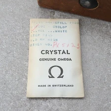 Omega New Old Stock Crystal 32.95mm Watch Part PX5123 Yellow Ring NOS (G1D10)