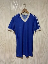 1980s ADIDAS TEMPLATE FOOTBAL SHIRT SOCCER JERSEY sz 48 MEN BLUE