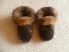 New Zealand Possum Fur Moccasin Style Slippers with Soft Leather Sole