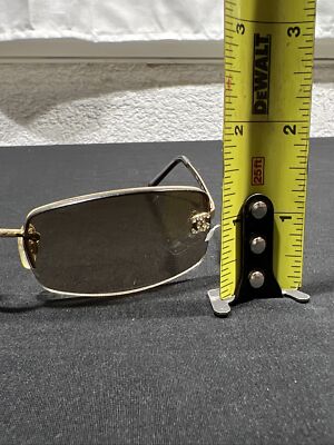 Chanel Vintage 4093-B Orange Rhinestone Rimless Sunglasses C Chanel Vintage 4093-B Orange Rhinestone Rimless Sunglasses C