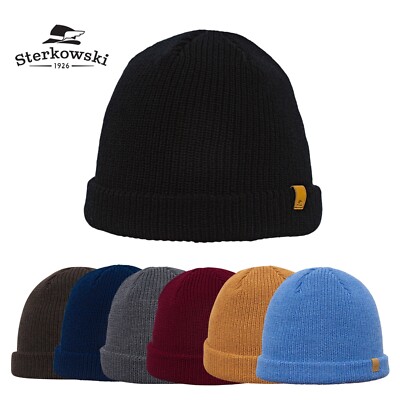 Sterkowski SALTY DOG Merinowolle Beanie Mütze Wintermütze Warm Knitted Praktisch