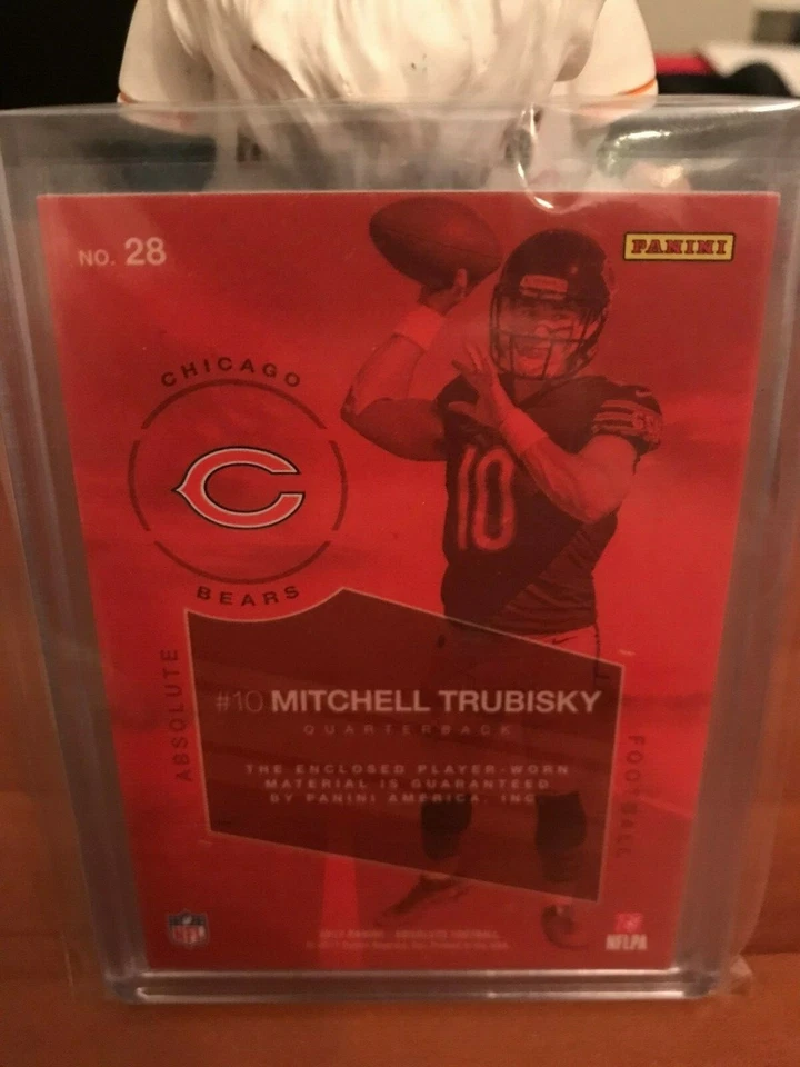 Mitch Trubisky RC Rookie Panini Absolute Football Rookie Patch /25 - Image 2 of 2