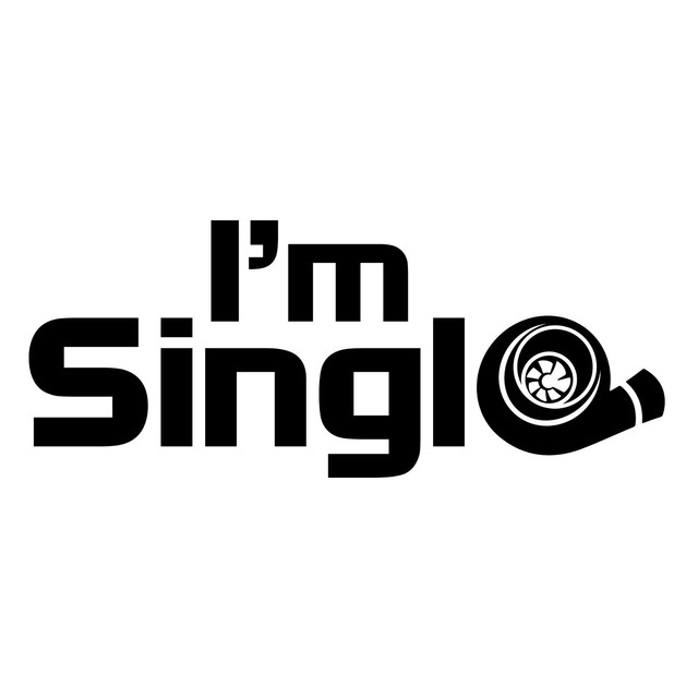 I'm Single White Vinyl Car Decal eBay