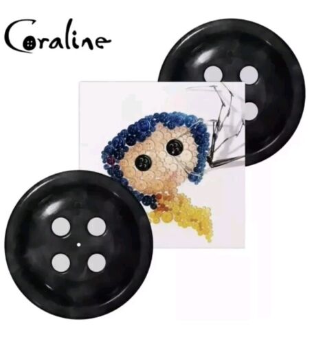 Coraline 15thAnniversary Mondo Black Button Picture Disc Vinyl - Picture 2 of 2
