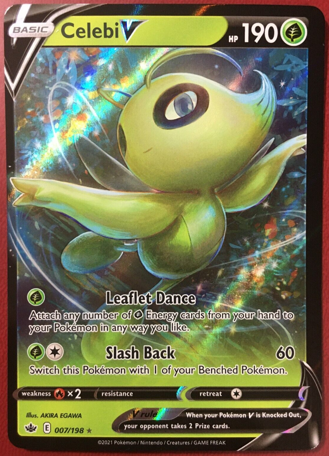 POKEMON CELEBI V 007/198 CHILLING REIGN ULTRA RARE HOLO NEAR MINT