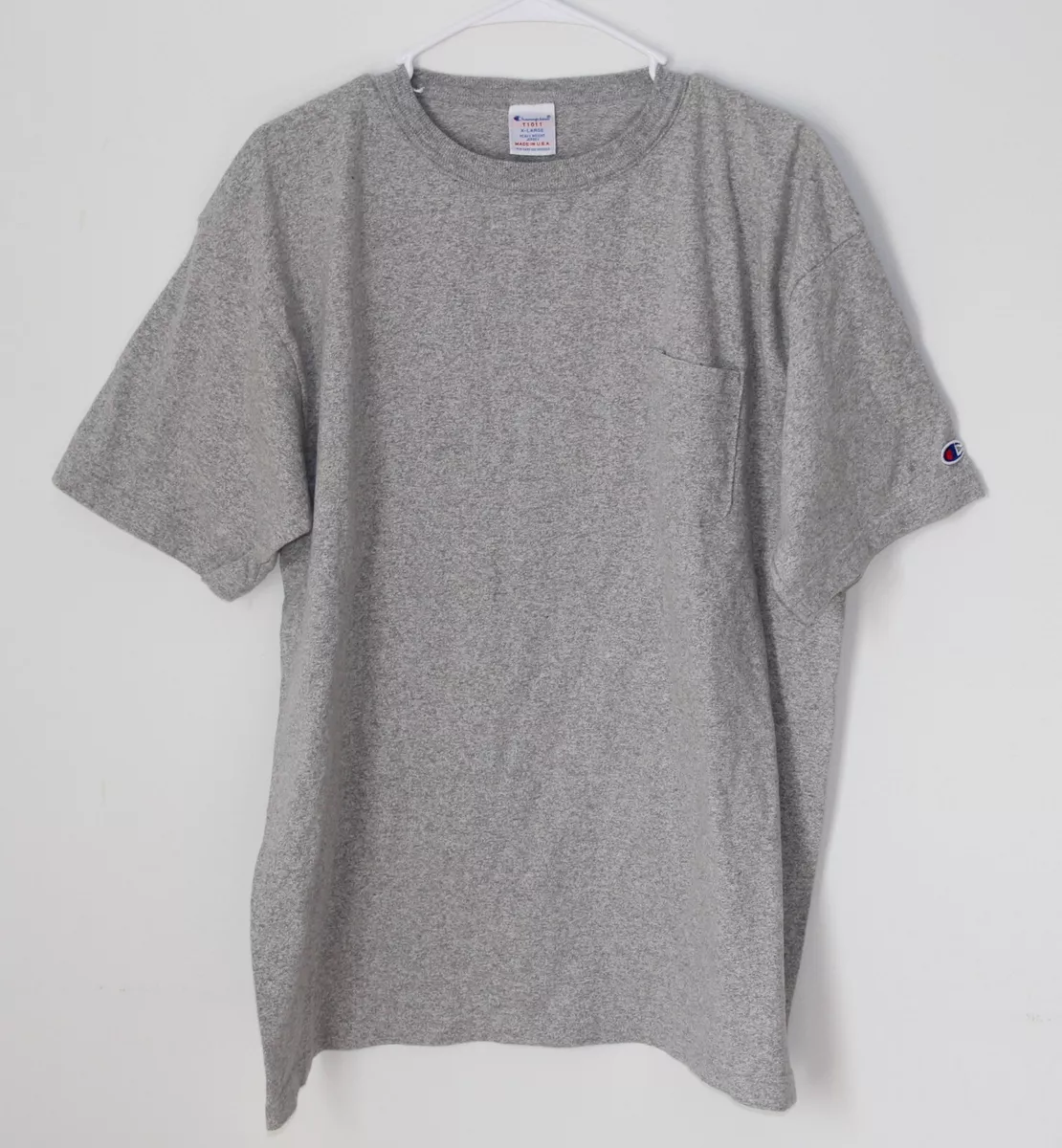 Champion T1011 Heavyweight Jersey Pocket Tee T-Shirt Made In USA