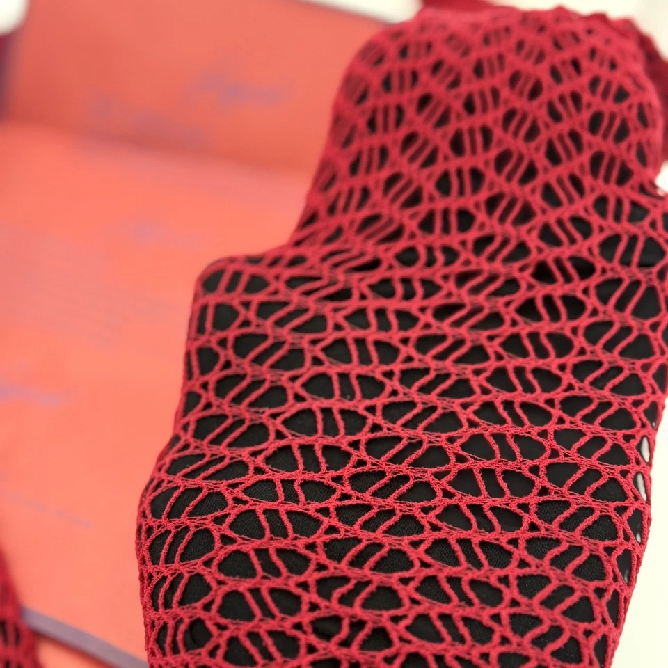 FOGAL Duplice 579, "2 en 1" Red de Pesca Roja sobre Negro Opaco Apretado - HERMOSO Foto 2 de 4