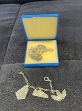 Vintage Adidas Originals Shoe Charm Bracelet Jewellery Gold Trefoil Lacetags