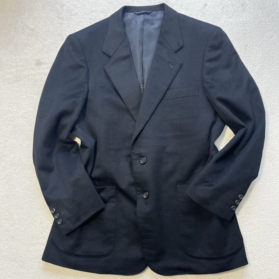 Loro Piana 100% Cashmere Black Tailored Jacket Large Size Used -Shipping from J - Image 2 of 4