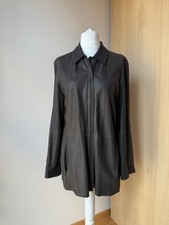 Christ Lederjacke Damen raues Glattleder Gr. 38 /M Olivgrün Grün 