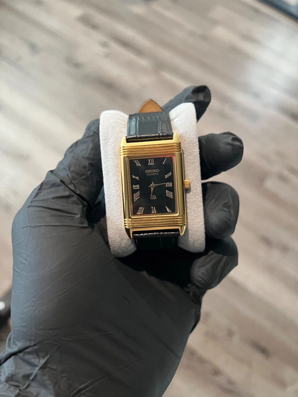 Vintage Seiko Reverso Frame Tank Uhr