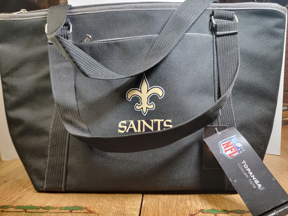 New Orleans Saints Topanga Cooler Tote Picnic Time NFL Official Bag - Image 2 of 4