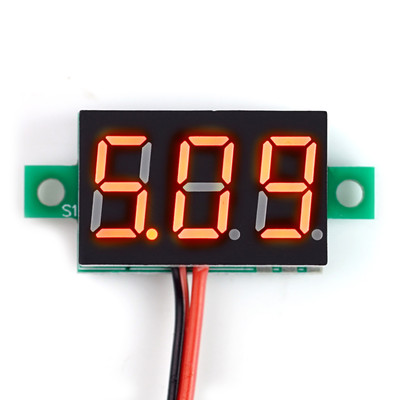 0,28'' Mini Digital-Voltmeter mit LED Anzeige, 3,2-30V, 2-Wire, rot