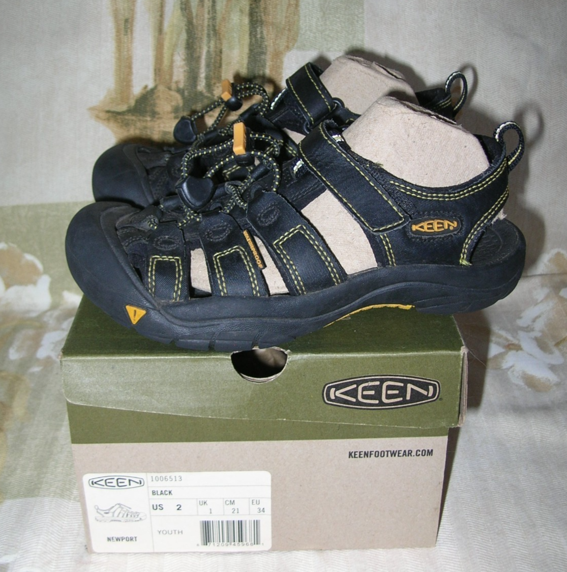 APL NUOVI CON SCATOLA KEEN NEWPORT 1006513 NERI GIOVANI US 2 SANDALI SCARPE EU 34 UK 1 CM 21