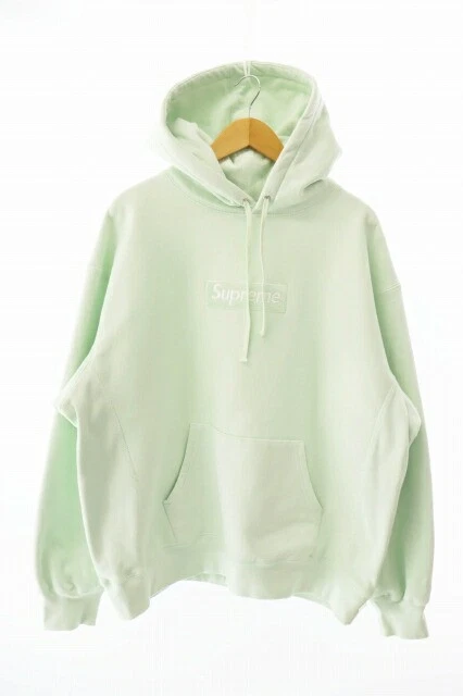 Sweat à capuche supreme 23AW logo vert clair logo sweat à capuche