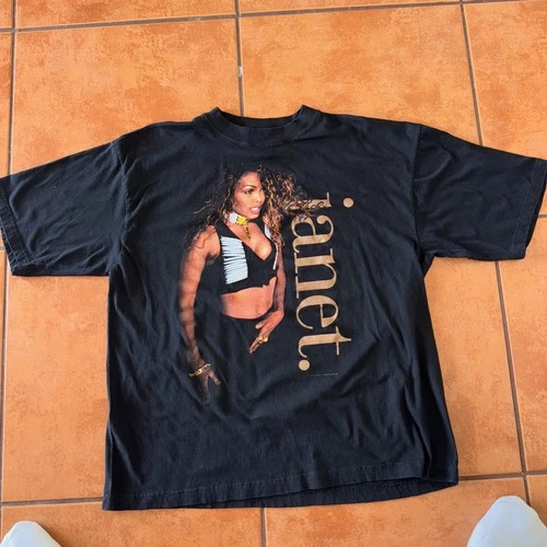 Janet Jackson World Tour -94 Tee Black T-Shirt S 1990s vintage concert t-shirt, vintage, size XL, single stitch, B+ condition