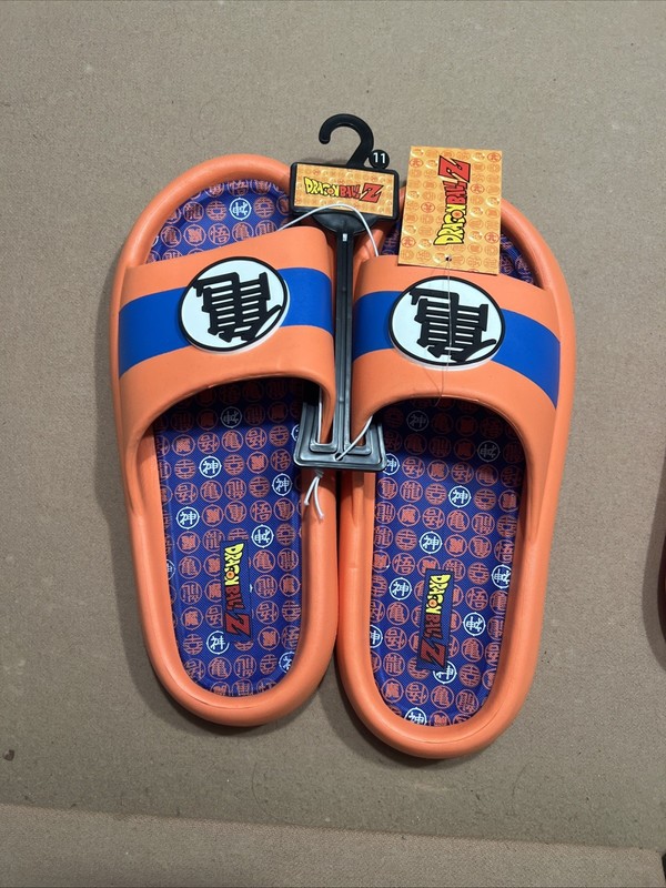 Dragon Ball Z Kame Symbol Men's Cloud Comfort Foam Slide Sandals size 11 new 