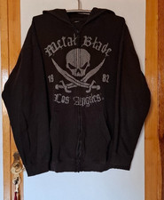 Kapuzen Hoodie Sweat-Jacke,  Bauchtasche - Metal Blade 1982 LA - 3XL  - getragen