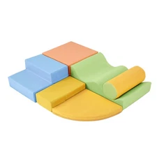 6 in 1 Kids Soft Climb and Crawl Foam Playset Play Equipment Playground Indoor