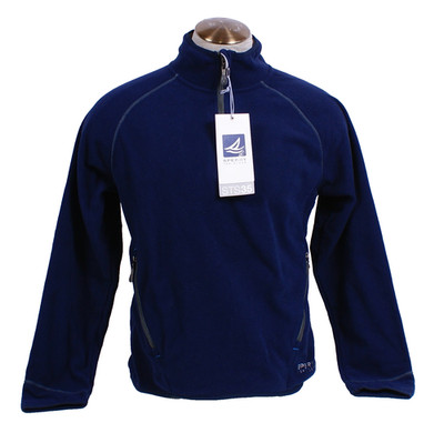 Sperry Top Sider Men's M Blue STS35 Technical Fleece 1/4 Zip Jacket