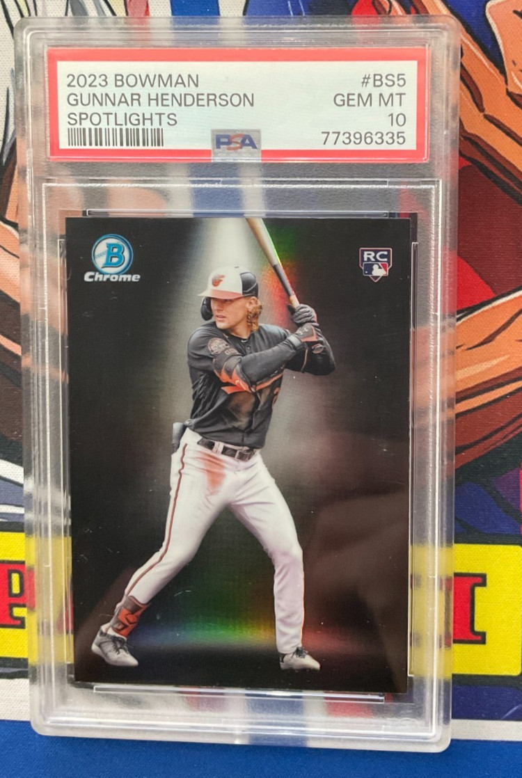2023 Bowman #BS-5 Gunnar Henderson Spotlights Rookie RC Chrome PSA 10 GEM MINT