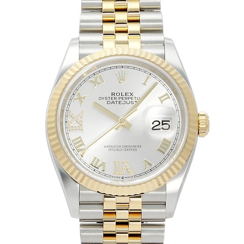 Rolex Datejust 126233 Stainless Steel Yellow Gold 36.0mm Silve...
