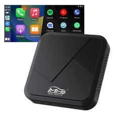 2-in-1 Wireless Apple CarPlay Android Auto Adapter Convert Plug and Play Black
