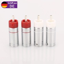 4X Connettore RCA Tellurio Rame per Amplificatore Cavo Altoparlanti Jack Terminale
