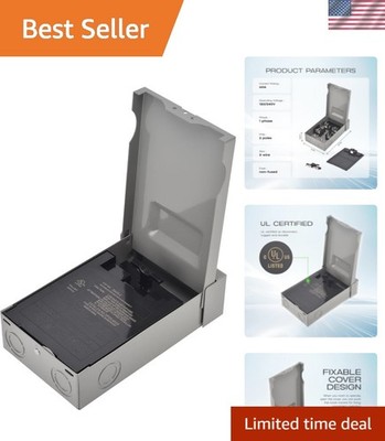 AC Disconnect Box Outdoor, 60 Amp Disconnect 120/240 Volt 2 Pole 1 Phase 3wir...