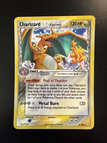 Charizard Delta Species 4/100 Pokemon Crystal Guardians Holo