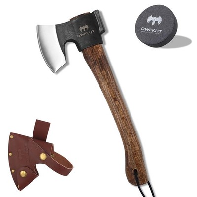 14.4'' Hatchet, Camping Axe, Survival Axe with L Black, Silvery