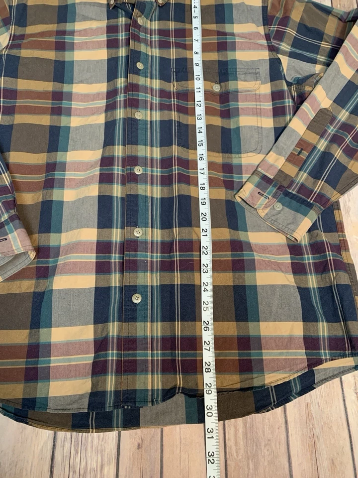 Camisa deportiva Eastern Mountain para hombre talla L a cuadros con botones 100 % algodón Foto 3 de 4