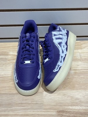 Size 14M/15.5W - Nike Air Force 1 Low '07 QS Purple Skeleton Halloween (2021) Sz