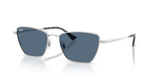 Ray-Ban Drea Bio-Based Silver/Dark Blue 56 mm Sunglasses RB3783 003/80 56-18