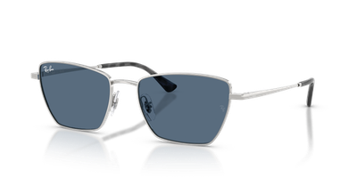 Ray-Ban Drea Bio-Based Silver/Dark Blue 56 mm Sunglasses RB3783
