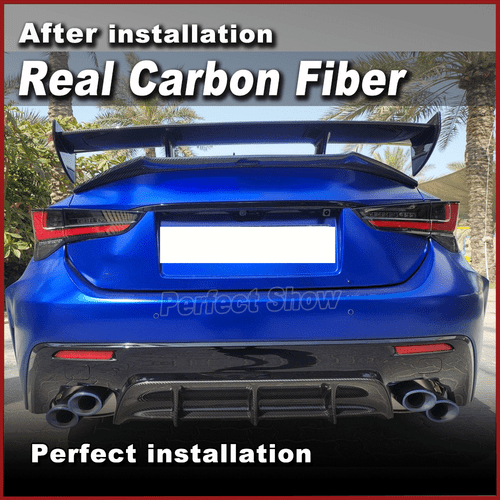 For Lexus RC F RCF RC-F Coupe 2015-2018 REAL CARBON Rear Trunk Spoiler Wing Lip - Picture 2 of 12