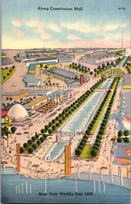 Postcard Constitution Mail New York World's Fair Linen Unposted
