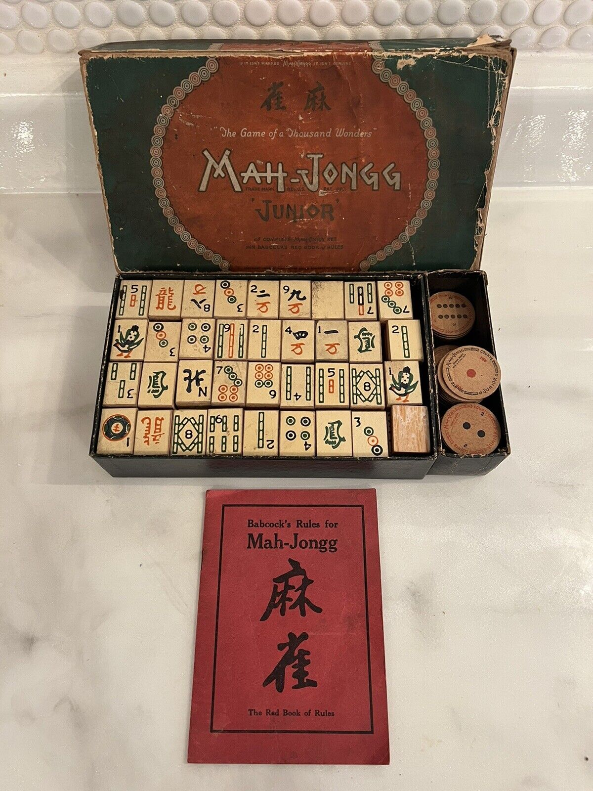 Jogo Mahjong 36mm Mah Jongg Majiang Majongue Majong Ma-jong