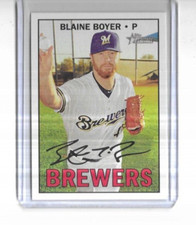 2016 Topps Heritage High Number #675 Blaine Boyer Milwaukee Brewers
