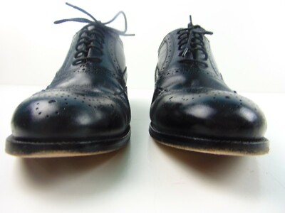 Mercanti Fiorentini Mens Black Leather Lace Up Dress Shoes  display picture 2