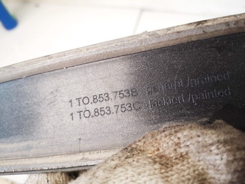 1t0853753b 1t0853753c Molding door - rear left side for Volkswage UK1689812-71 - Picture 3 of 6