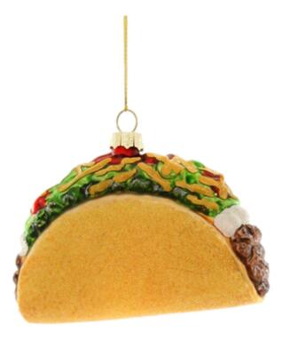 Hard Shell TACO Glass Christmas Ornament by Cody Foster