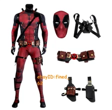 Deadpool 3 Jumpsuit Cosplay Outfits Wade Wilson Costume Accessories Halloween