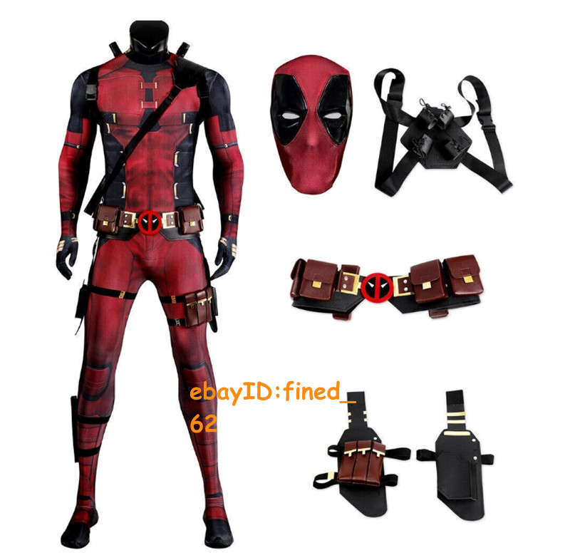 Deadpool 3 Jumpsuit Cosplay Outfits Wade Wilson Costume Accessories Halloween