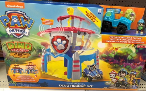 paw patrol dino rescue headquarters hq playset