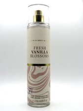 BATH  BODY WORKS FRESH VANILLA BLOSSOMS FRAGRANCE MIST BODY SPRAY 8 FL OZ