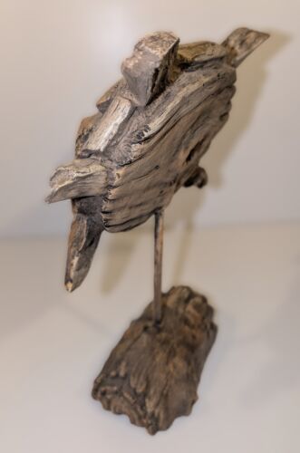 Sea Turtle Driftwood Sculpture Faux Wood Coastal Beach Inspired Decor -11” tall - Picture 6 of 12